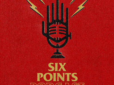 Six Points Podcast logo branding design graphic icon logo