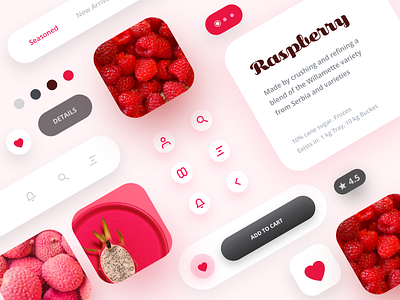 Grocery App Concept Design - Set 1 app application awesome design clean design flat fruits grocery icon icons design minimal mobile mobile ui photoshop product design simple sketch typography ui ux