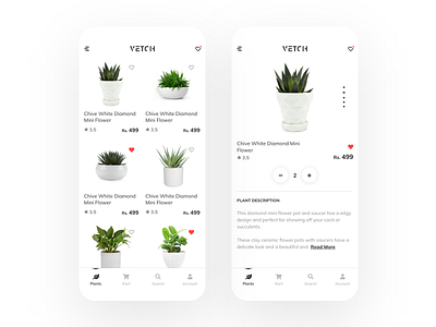 Vetch - Plant Selling Platform 2d adobe app behance branding branding design dribbble dribblers ecommerce green minimal photoshop plant sell simple ui uidesign ux uxdesign zd