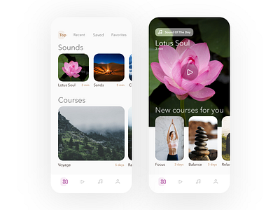 Meditation App Concept Design