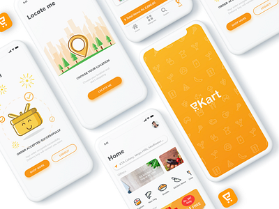 eKart - Online Grocery app design adobe adobe xd animate animation sign in app design flat design grocery app icon illustration logo mobile ui design online food photoshop sign in top 5 ui design ui ui design ux xd