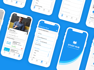 StudyHub - Mobile App adobe adobexd animation sign in app branding design flat design icon illustration logo mobile ui design online food photoshop sign in top 5 ui design typography ui ui design ux xd