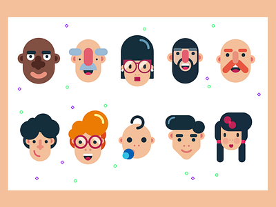 Character Faces Illustrations