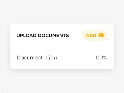 Upload Document UI animation adobe adobe xd adobexd animation sign in app design flat design icon illustration ios app design mobile ui design online food photoshop top 5 ui design typography ui ui design ux web website