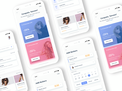 Barber app UI design