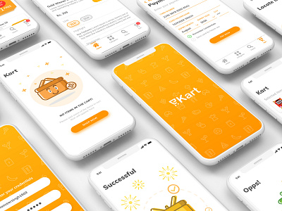 eKart - Online grocery delivery app adobe xd animation animation sign in app design flat design icon illustration ios app design logo mobile ui design online food photoshop sign in top 5 ui design typography ui design ux web xd