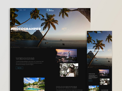 Photography website with mobile branding design logo web web design web design and development webflow website