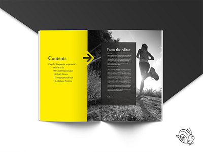 Publication Design by ReelSlug graphic designs illustrations layout design magazine design page layout publication design typography