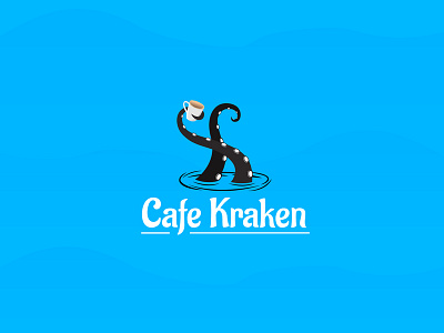 Cafe Kraken branding design graphic design illustration logo