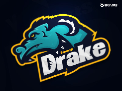 Drake Esports branding design dragon esports gaming identity logo logotype mascot sport sports