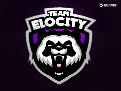 Team Elocity Panda branding design esports gaming identity logo logotype mascot panda sport sports