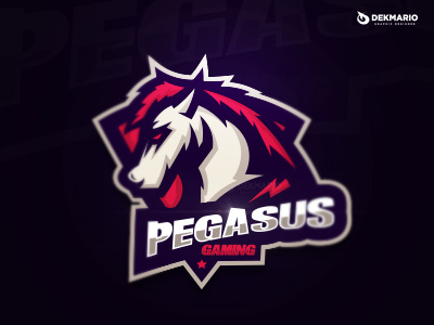 Pegasus Gaming branding design esports gaming horse identity logo logotype mascot pegasus sport sports