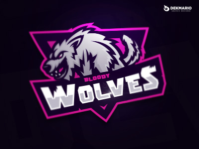 Bloody Wolves branding design esports gaming identity logo logotype mascot sport sports wolf wolves