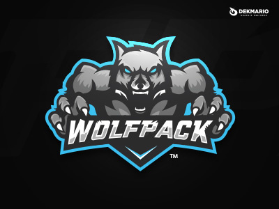 Wolfpack branding design esports gaming hockey identity logo logotype mascot sport sports wolf