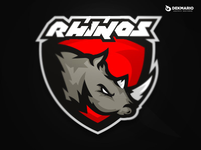 Rhinos branding design esports gaming identity logo logotype mascot rhino sport sports