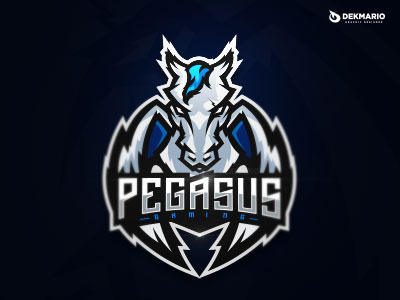 Pegasus Gaming branding design esports gaming horse identity logo logotype mascot pegasus sport sports