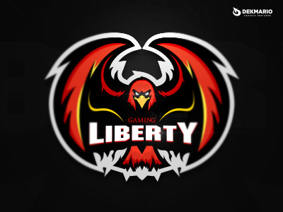 Liberty Gaming branding design eagle esports gaming horse identity logo logotype mascot sport sports