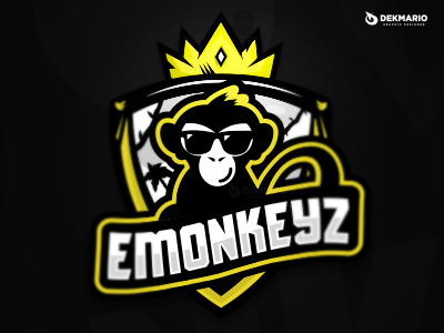 shield for emonkeyz branding design esports gaming identity logo logotype mascot monkey sport sports