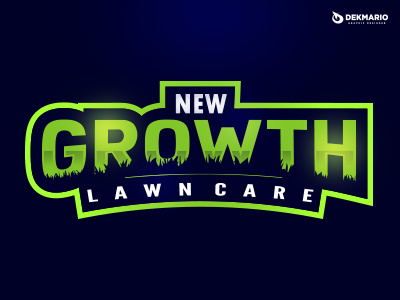 New Growth Lawn Care brand branding design growth identity illustration logo logotype mascot typography