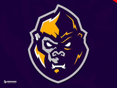 Gorilla Mascot Logo branding design esports gaming identity illustration logo logotype mascot mascot logo mascotlogo sport sports typography vector