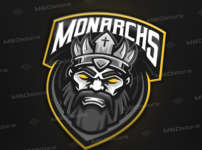 Monarchs premade mascot logo (FOR SALE) esportlogo esports gaming gaminglogo logotype mascot mascot logo sport sport logo sports