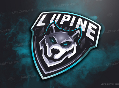 Lupine mascot logo esportlogo esports gaming gaminglogo logotype mascot mascot logo sport sport logo sports