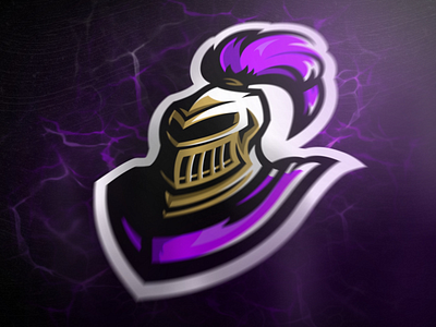 Purple knight mascot logo (SOLD) gaming graphic logotype mascot mascot logo sports vector