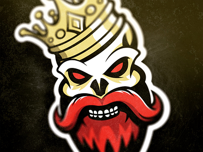 Skull mascot logo esports gaming king logotype mascot scull sport