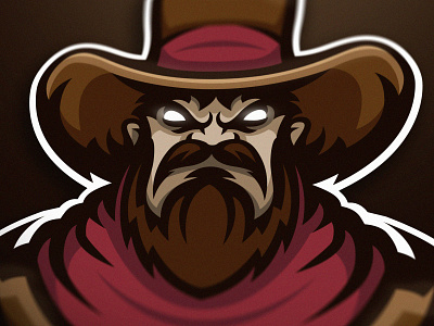 Cowboy premade mascot logo (FOR SALE)