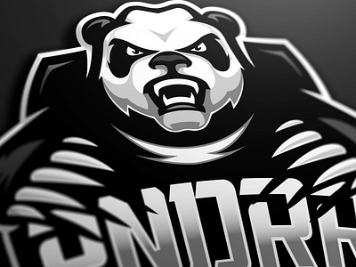 Panda mascot logo PNDRR bear branding csgo design esportlogo esports gaming gaming logo gaminglogo graphic illustration logo logotype mascot mascot logo panda sport sport logo sports vector