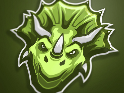 Triceratops mascot logo