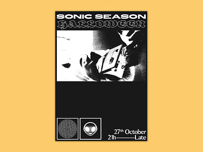 Sonic Season Poster 90s graphic poster retro typography