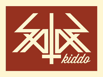 Satan Kiddo Symmetric lettering bauhaus cross guigo illustration jesus kiddo lettering logo modern pinheiro satan symmetric