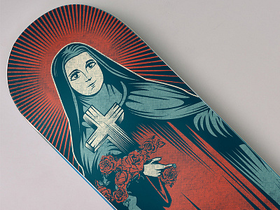 Teresa de Lisieux - Design for a skate board our lady saint santa teresa de lisieux terezinha virgin mary