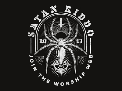 Worship web - Satan Kiddo 666 devil illustrator logo satan satan kiddo satanic spider texture worship