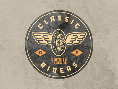 Classic Riders Distrito Federal circle classic logo patch riders seal