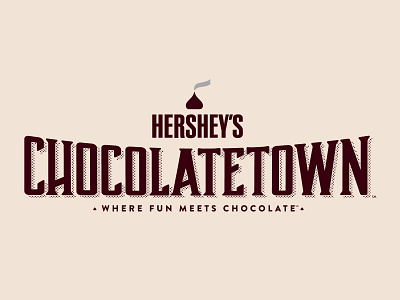 Hershey's Chocolatetown Logo brand branding chocolate design hershey logo logo design logomark logotype mark sweet type typography wordmark
