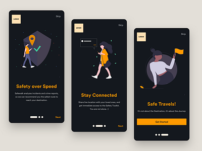 Onboarding for a Safety Navigation App