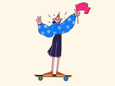 Welcome to Team character design flat girl illustration procreate