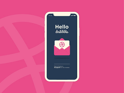 Hello Dribbble! debut first shot illustrator logo ui