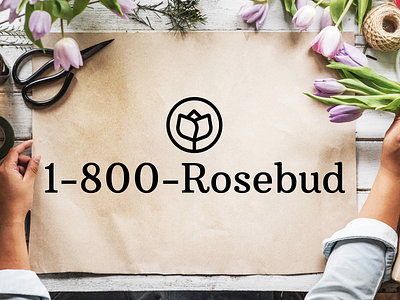 Thirty Logos #6 - 1-800-Rosebud challenge florist flower flowers logo minimalistic rose roses simple thirtylogos „logo design „thirty logos