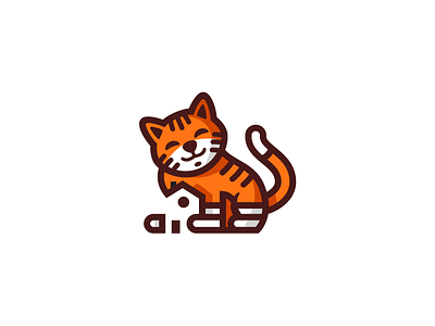 Cat And House animal brand branding business care cat company friend hotel house logo logotype pet protection sale shelter