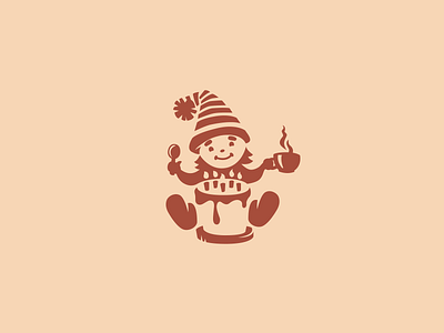 Dwarf And Cake bakery barand branding cake cartoon character confectionery dwarf logo logotype mascot sale sweet tasty unused