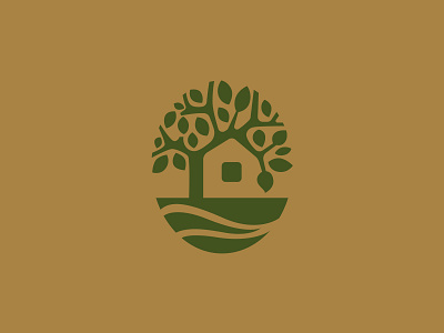 Tree And House branches brand branding construction estate house leaf log logo logotype negative negativespace real sale space tree wood