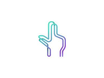 Tech Hands brand branding education finger hand line logo logotype mentor mentoring minimalism modern simple tap teacher