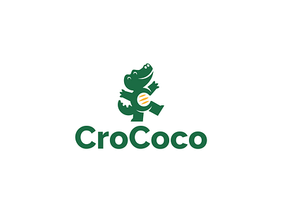 Crocodile baby brand branding c character child crocodile cute green letter logo logotype mascot minimalism