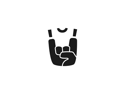 Cool Tshirt black brand branding clothing fingers hand logo logotype metal minimalism modern monochrome music negativespace rock simple tshirt youth