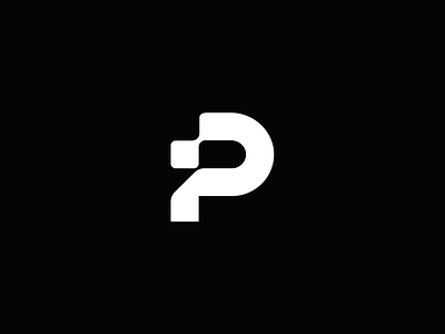 P and pixel black brand branding creative design elegant letter logo logotype minimalism modern monochrome p sale simple typography unused white