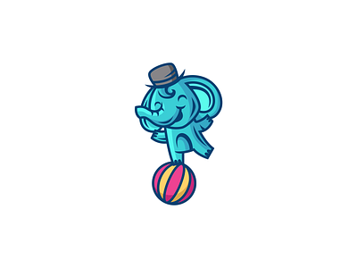 Elephant on ball