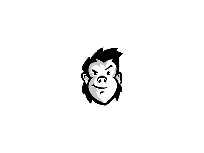 Monkey mascot animal ape brand branding character design funny logo logotype mascot modern monkey sale unused